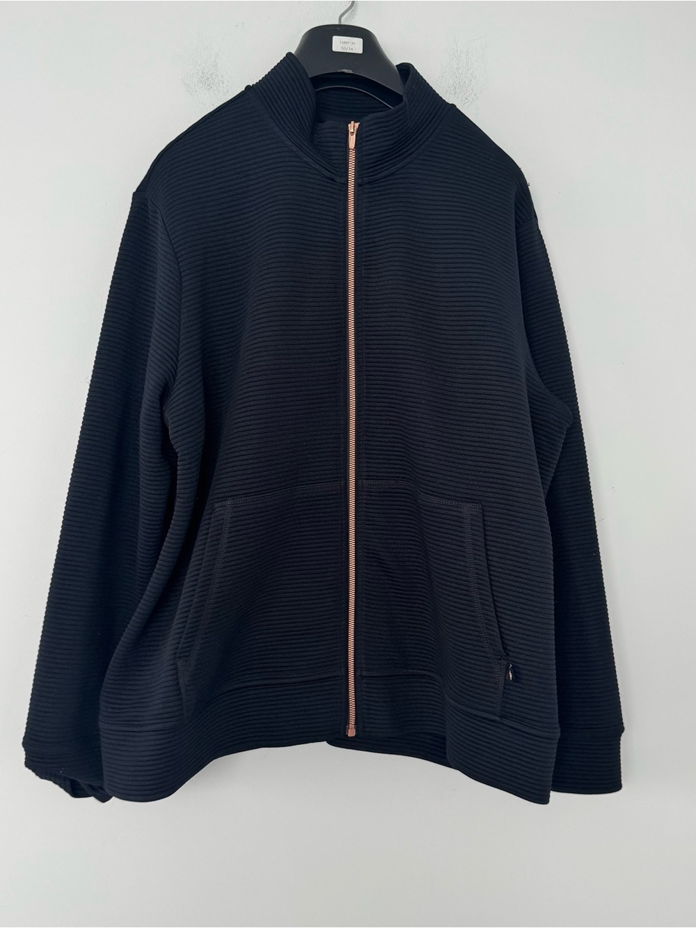 Skechers Hoodless Hoodie Womens 2XL Black Zip Up Jacket Ribbed Comfort Tech